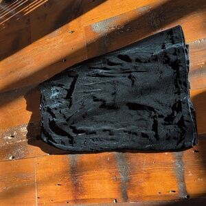 Black velvet skirt